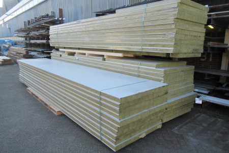 195m² Gebruikte steenwol wandpanelen 80mm dik zeer nette staat